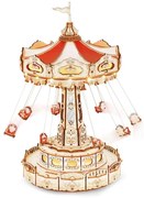 RoboTime - 3D skladačka hracej skrinky Retiazkový kolotoč 3xAAA