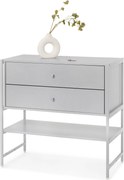 Komoda »GRADE« s 2 zásuvkami, sivá