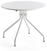 Stôl AROUND, Ø 900 mm, biela, biela