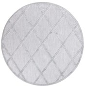 Dekorstudio Okrúhly terasový koberec SANTORINI - 457 sivý Priemer koberca: 120cm