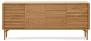 Nízka komoda v dekore duba v prírodnej farbe 200x86 cm Lenon – Kave Home