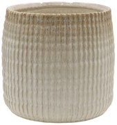 Latté obal na kvetináč s vrúbkovaným vzorom Gaston - Ø 19*17 cm