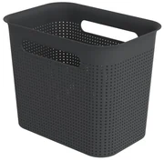 Úložný box s rúčkami BRISEN 7l, 26x18x21cm, čierny S vekom / Bez veka: Bez veka
