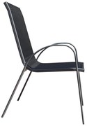 Záhradný balkónový set Celio - 2 miesta, čierna