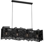 Luster na lanku CAMO 4xE27/15W/230V čierna