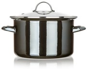 Banquet Hrniec smaltovaný METALLIC Black 24 cm, 3,7 l, s pokrievkou, 24 cm