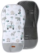 BabiM Prechodná podložka do kočíka Minky Plus Petrolejová-safari