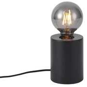 Moderná stolná lampa čierna 13cm - Cylinder