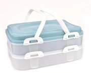 Dóza na potraviny/box UH 28x38cm piknik 2 poschodová s úchytmi KLC