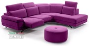 Rohová sedacia súprava BREN s výsuvom, pravá, manuálne, fialová (viky 19)