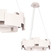 Závesné svietidlo Torino, 1x biele kovové tienidlo, w