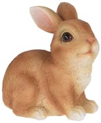 Záhradná figúrka z polyresinu Rabbit 2, 12,5 cm, hnedá