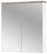 Kúpeľňová závesná skrinka BALI biela so zrkadlom 60 cm