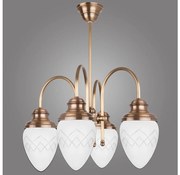 Kemar RI/4/M - Luster na tyči RINAMA 4xE27/60W/230V mosadz