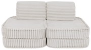 MeowBaby® Churros detská pohovka Basic, Cotton Candy White