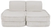 MeowBaby® Churros detská pohovka Basic, Cotton Candy White