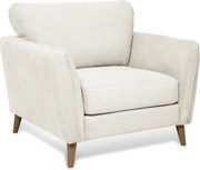 Biele menčestrové kreslo Paris – Scandic