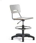 Stolička LEGERE výškovo nastaviteľná, malé sedadlo, lyžinová podnož, H 500-690 mm, šedá