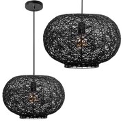 Toolight Toolight, stropné svietidlo 40cm 1xE27 APP1321-1CP, čierna, OSW-02695