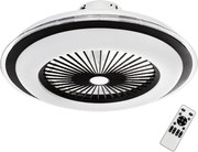 Stropné LED svietidlo Zephyr, 1x LED 48w, 3000-6000k, b, s ventilátorom a ovládačom