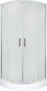 Novoterm Štvrťkruhový sprchovací kút NV-Malibu 90x90 chróm/textúra + vanička