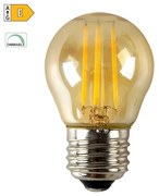 Diolamp LED Mini Globe Filament žiarovka P45 Amber 6W/230V/E27/2700K/700Lm/360°/Dim