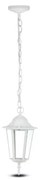Vonkajší luster na reťazi 1xE27/40W/230V IP44 biela