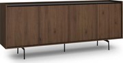 Elegantná komoda Zenar 200 cm so štyrmi dverami - orech / čierna