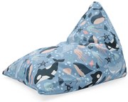 Sedací vak Triangl detský morský svet, modrá