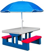 Detský záhradný set sa slnečníkom DEU Riša