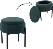 CH Taburetka s úložným priestorom Nora - zelená