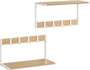 Set dvoch nástenných políc béžové ABP-E1083 WT (2 ks)