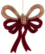 Vianočná ozdoba 422 bordová / šampanské (6 ks)