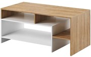 Konferenčný stolík Alva grande oak/biely mat
