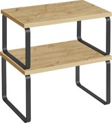 Sada 2 kuchynských poličiek MARZO, dub artisan/čierna