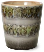 Zeleno-sivý retro hrnček na kávu Coffee 70s Fern - Ø 7,5 * 8cm / 230 ml
