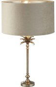 Searchlight EU81210TA - Stolná lampa PALM 1xE27/10W/230V béžová/chróm