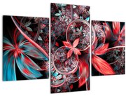 Abstraktný obraz exotických kvetov (90x60 cm)