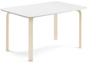 Stôl ELTON, 1200x800x640 mm, laminát - biela, breza