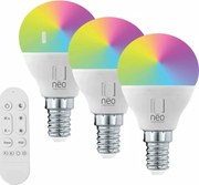 Immax NEO 07745CDO - Sada 3x stmievateľných LED žiaroviek RGB+CCT E14/6W/230V Wi‑Fi + diaľkové ovládanie