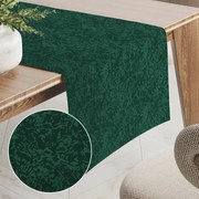 Biante Teflónový behúň na stôl TF-035 Venezia smaragdovo zelený 20x120 cm