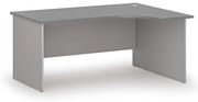 Rohový kancelársky písací stôl PRIMO GRAY, 160x120 cm, pravý, sivá/grafit
