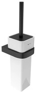 NIMCO NKC 30094K-90 - Nástenná WC štetka NIKAU biela/matná čierna