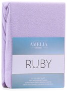 Froté prestieradlo s gumou AmeliaHome Ruby lila