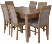 Jedálenská zostava Marzena 1+6 dub lefkas