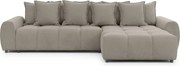 Taupe rohová pohovka (pravý roh/s leňoškou) Albane – Ropez