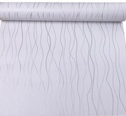 Samolepiace tapety 45 cm x 10 m IMPOL TRADE 9032 strieborné vlnovky Samolepiace tapety