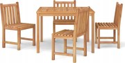 vidaXL 5-dielna sada záhradného nábytku, masívne teakové drevo