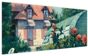 Obraz - Gustave Caillebotte, Dahlias, Garden at Petit Gennevilliers, reprodukcia (120x50 cm)