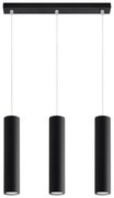 Závesné svietidlo Lagos, 3x čierne kovové tienidlo